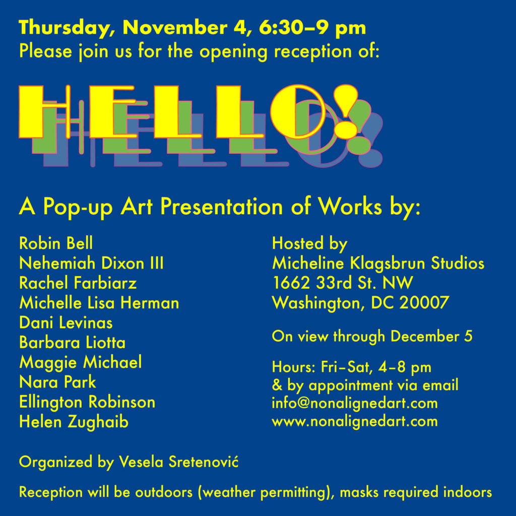November 4 - Hello! Pop-up Art